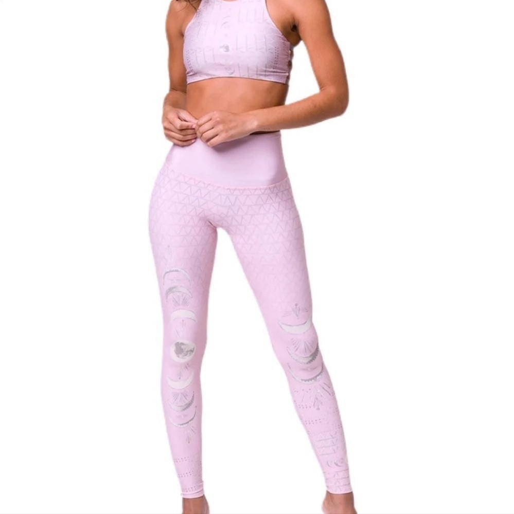 Onzie Hot Yoga High Rise  Las Lunas Legging Blush Size L
